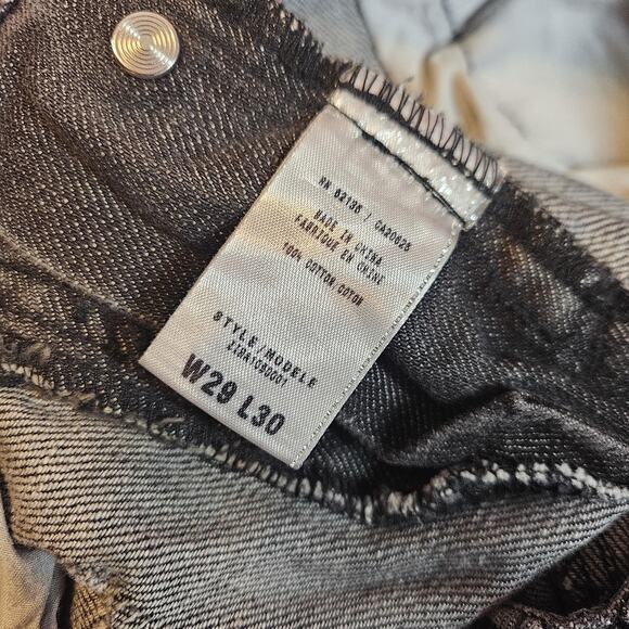 G By Guess Jeans Womens 29* 30x30 Black Gray Joey Low Bootcut Denim Distressed - Picture 10 of 11